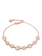 John Lewis Monica Vinader Siren Bezel Rose Quartz Chain Bracelet Rose Gold- Buy online at McGrocer