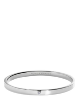 John Lewis Monica Vinader Sterling Silver Solitaire Diamond Bangle, Small- Buy online at McGrocer