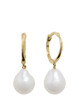 John Lewis Monica Vinader Small Baroque Pearl Earrings Gold- Buy online at McGrocer