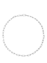 John Lewis Monica Vinader Alta Mini Link Chain Necklace Silver- Buy online at McGrocer