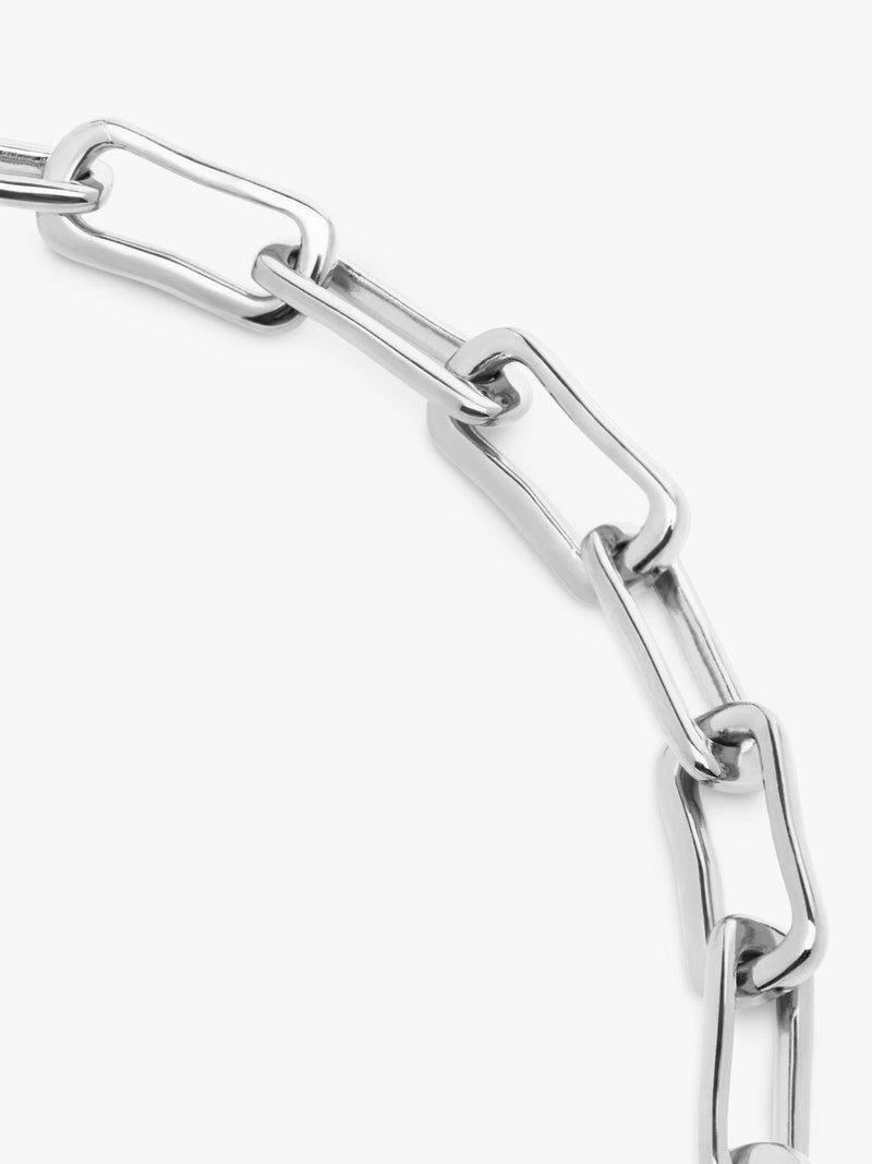 Monica Vinader Alta Mini Link Chain necklace silver, imported from the UK