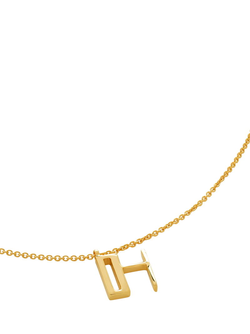 Monica Vinader Initial Chain Necklace, Gold, H