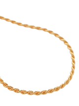 John Lewis Monica Vinader Rope Chain Necklace Gold 40.5-45.5cm- Buy online at McGrocer