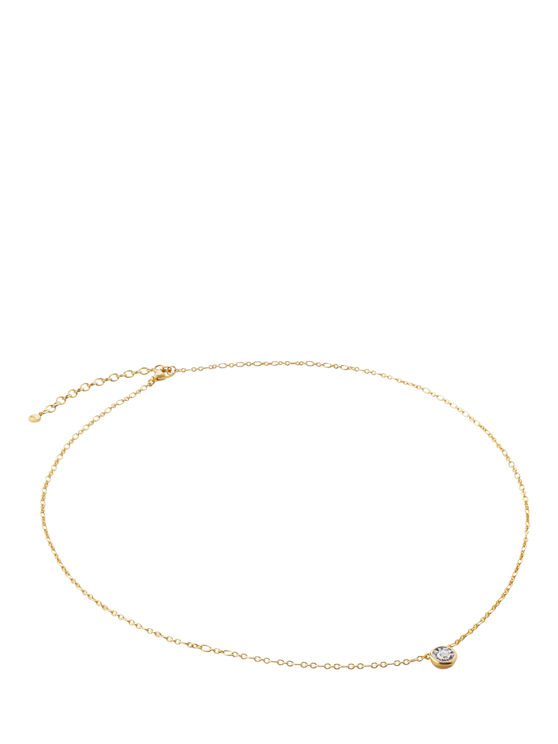 Monica Vinader solitaire diamond necklace, gold (British brand)