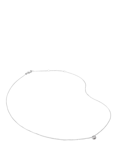 John Lewis Monica Vinader Solitaire Diamond Necklace Silver- Buy online at McGrocer