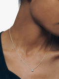 Monica Vinader solitaire diamond necklace in sterling silver, UK version