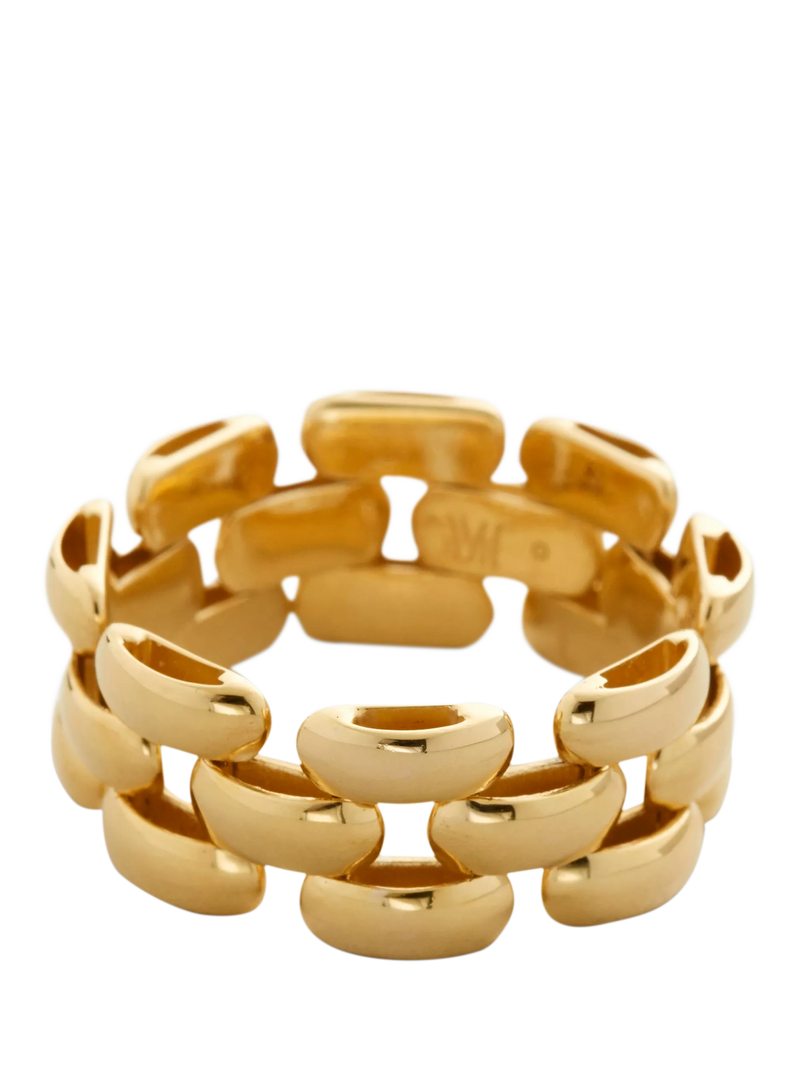 Monica Vinader Chain Ring Gold Band Ring