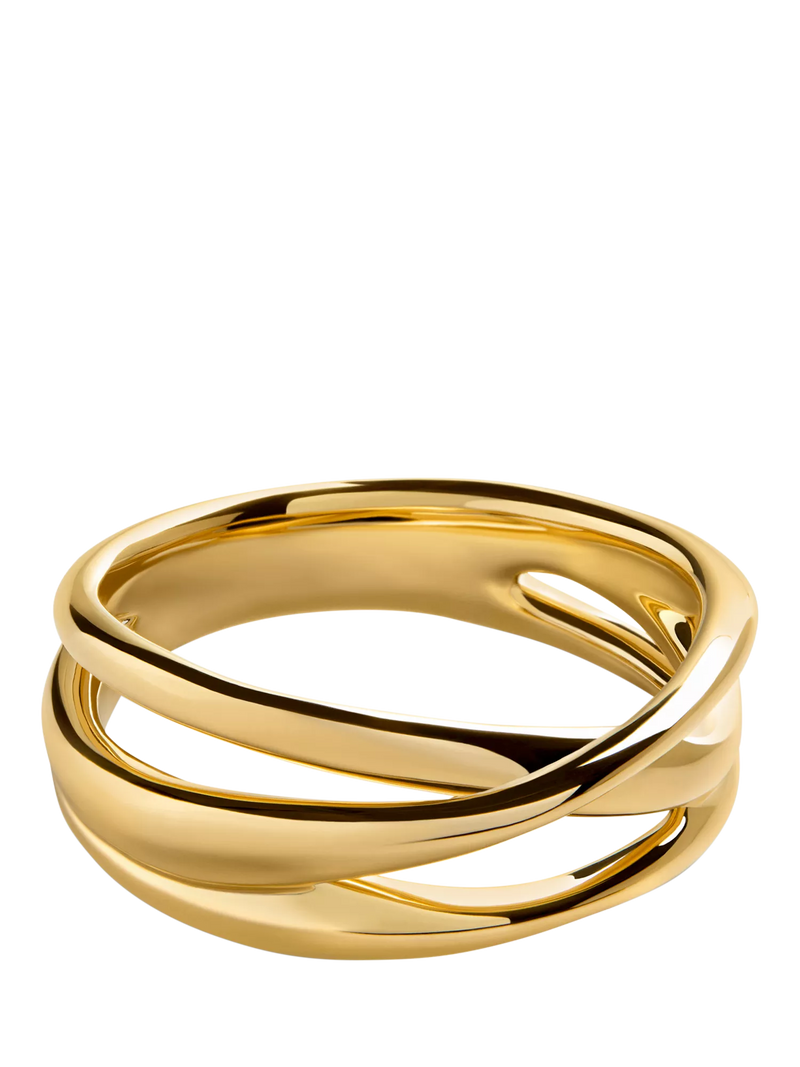 Monica Vinader Nura Crossover Ring gold size S (British brand)