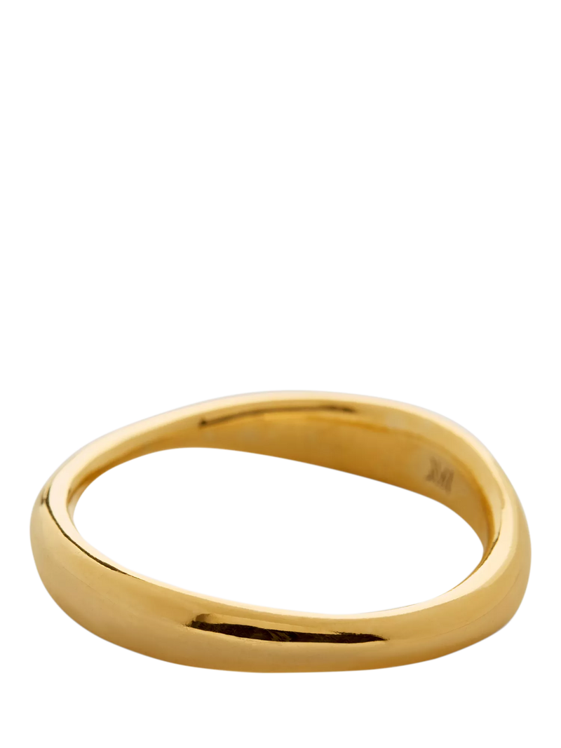 Monica Vinader gold stacking ring size K, UK version