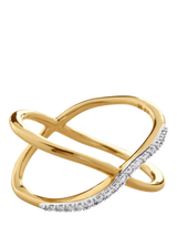 John Lewis Monica Vinader Riva Diamond Ring, Gold, M- Buy online at McGrocer
