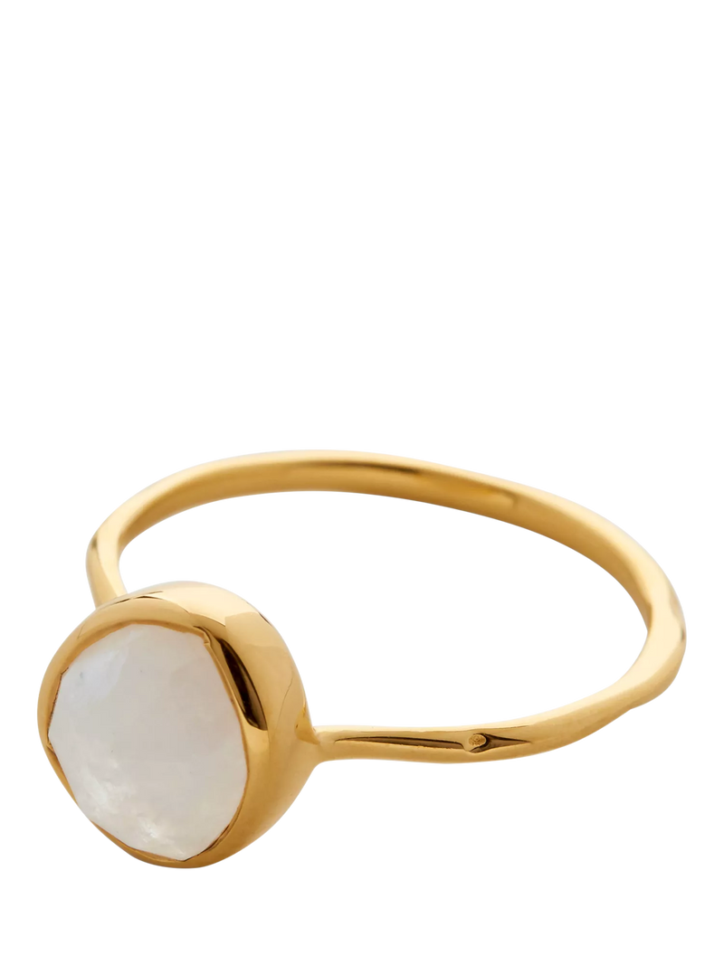 Monica Vinader Siren Moonstone Ring gold, imported from the UK