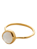 Monica Vinader Siren Moonstone Ring gold, imported from the UK