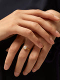 Monica Vinader Siren Moonstone Ring gold, imported from the UK