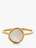 Monica Vinader Siren Moonstone Ring gold, imported from the UK