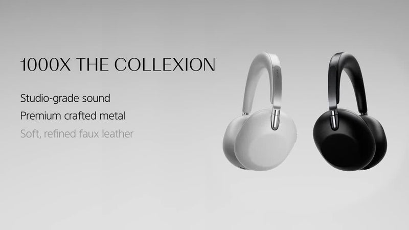 Sony 1000X ColleXion noise cancelling over-ear headphones, imported from the UK