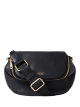 John Lewis OSPREY LONDON Crumple Leather Sling Bag, Black- Buy online at McGrocer