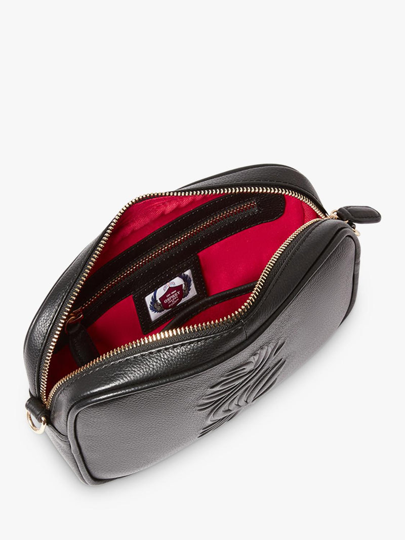 Osprey London Luxe Roma leather crossbody bag, imported from the UK