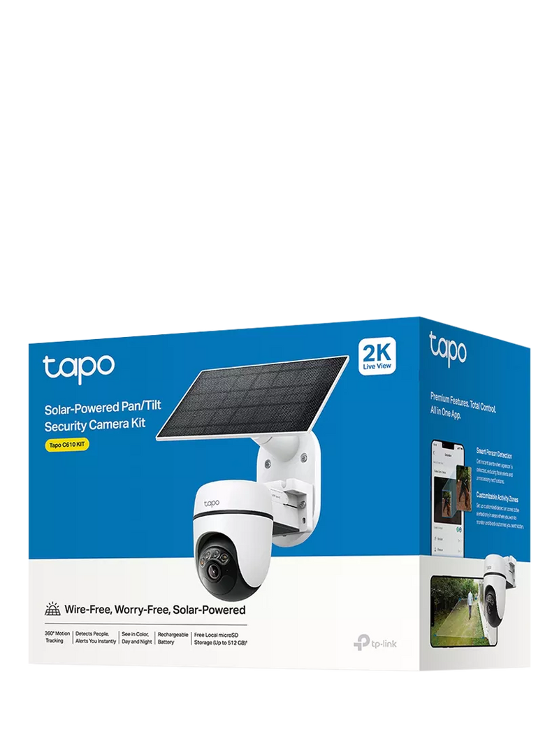 TP-Link Tapo C610 2K outdoor security camera with solar panel (British brand)