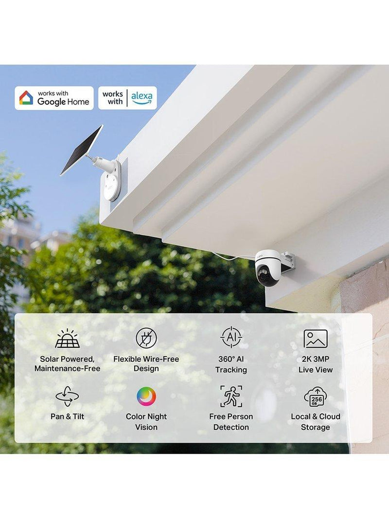 TP-Link Tapo C610 2K outdoor security camera with solar panel (British brand)