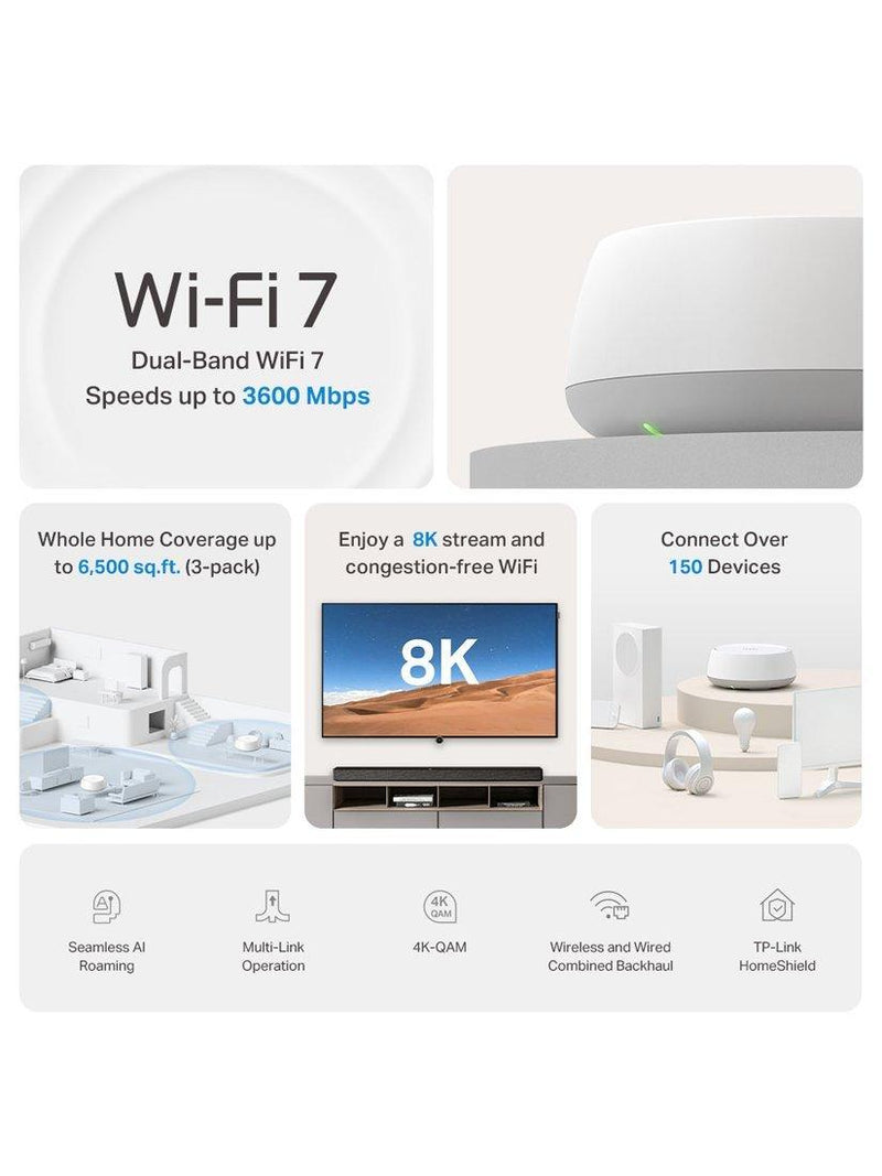 TP-Link Deco BE22 mesh Wi-Fi system pack of 3 (British brand)