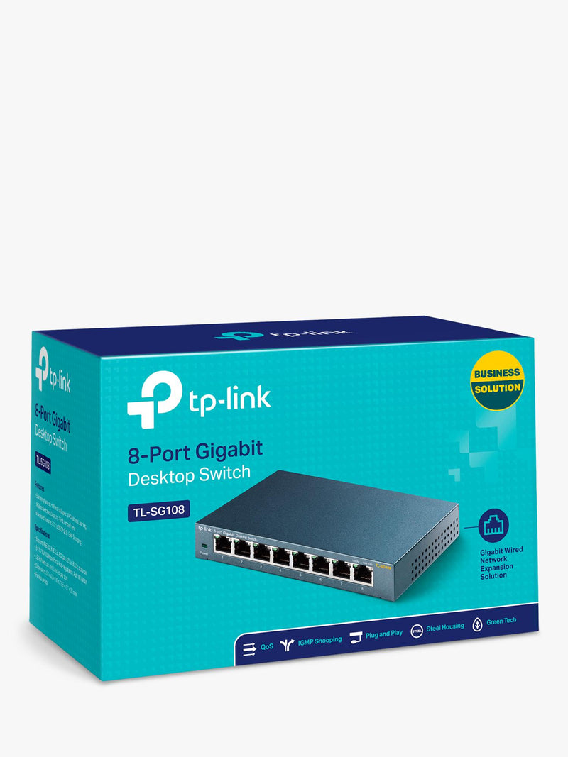 TP-Link 8-port Gigabit network switch, UK version