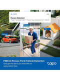 TP-Link Tapo TC50 kit solar-powered security camera with floodlight, imported from the UK
