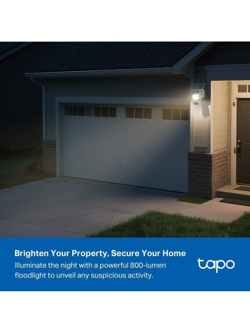 TP-Link Tapo TC50 kit solar-powered security camera with floodlight, imported from the UK