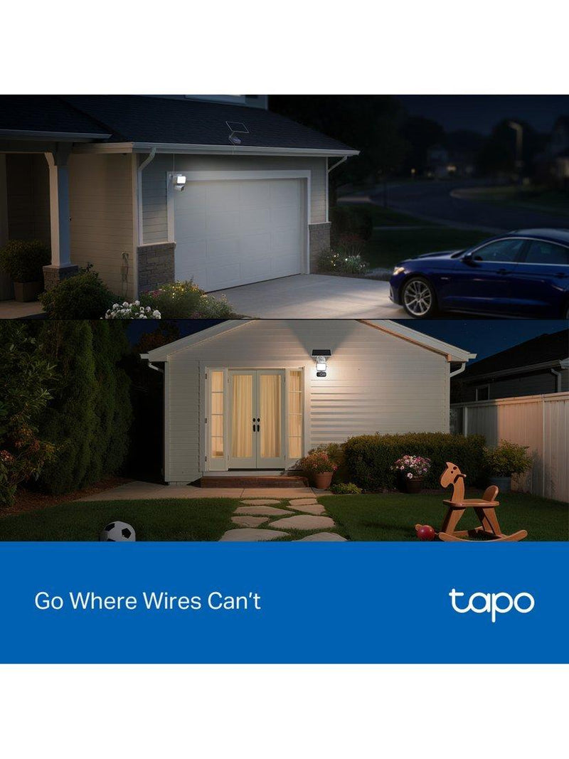 TP-Link Tapo TC50 kit solar-powered security camera with floodlight, imported from the UK