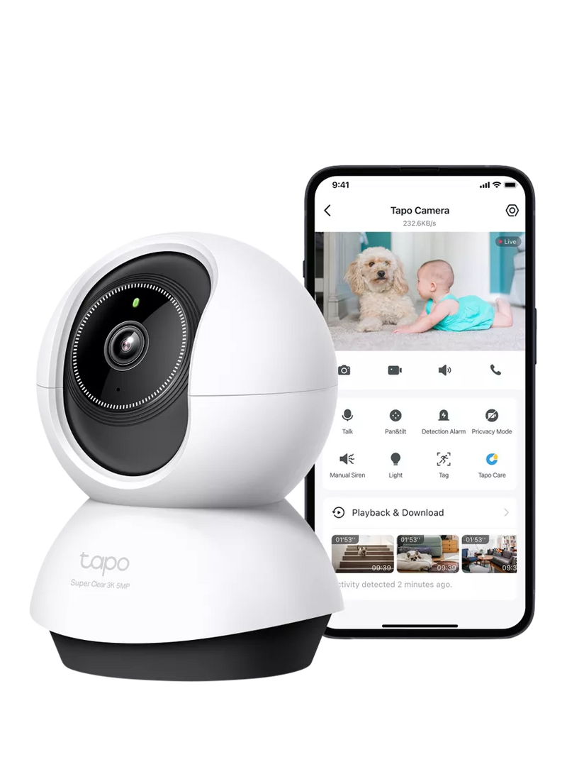 TP-Link Tapo TC74 2K pan and tilt security camera, UK version