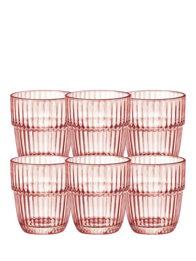 Bormioli Rocco glass tumblers rocks peach 305ml (British brand)
