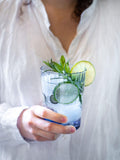 Bormioli Rocco blue fluted highball glasses 500ml pack of 4, UK version