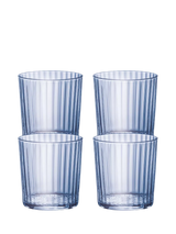 John Lewis Bormioli Rocco Exclusiva Fluted Glass Tumblers, Blue, 355ml (Pack of 4)- Buy online at McGrocer