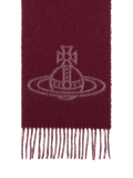 Vivienne Westwood Pure Wool Double Face Scarf, Bordeaux/Cream