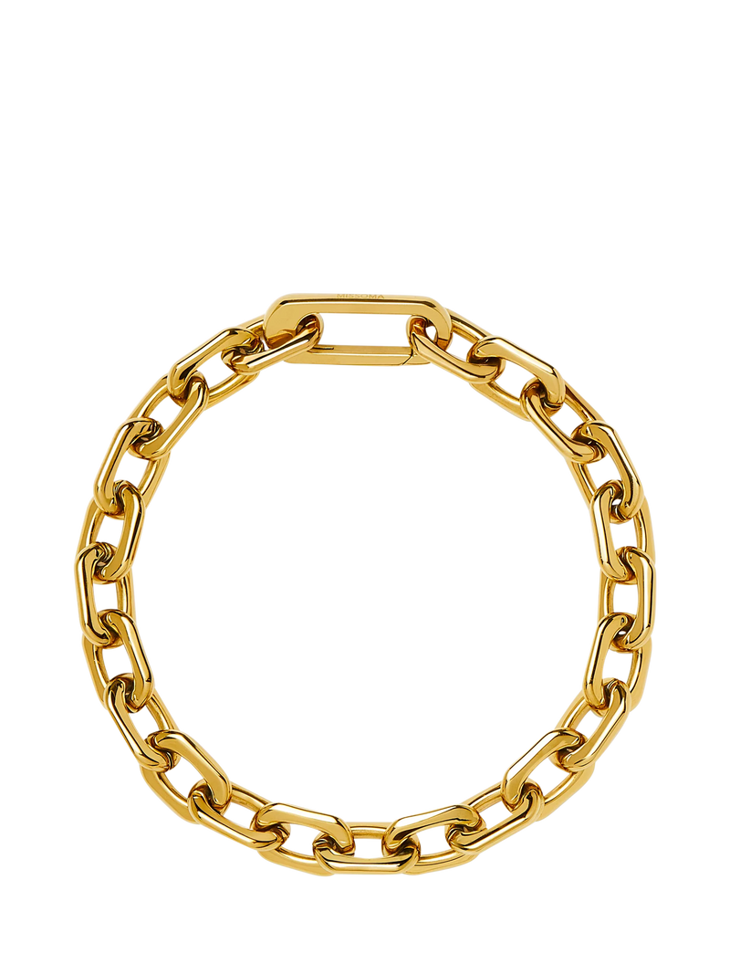 Missoma Square Paperclip Chain Bracelet, Gold, 20cm