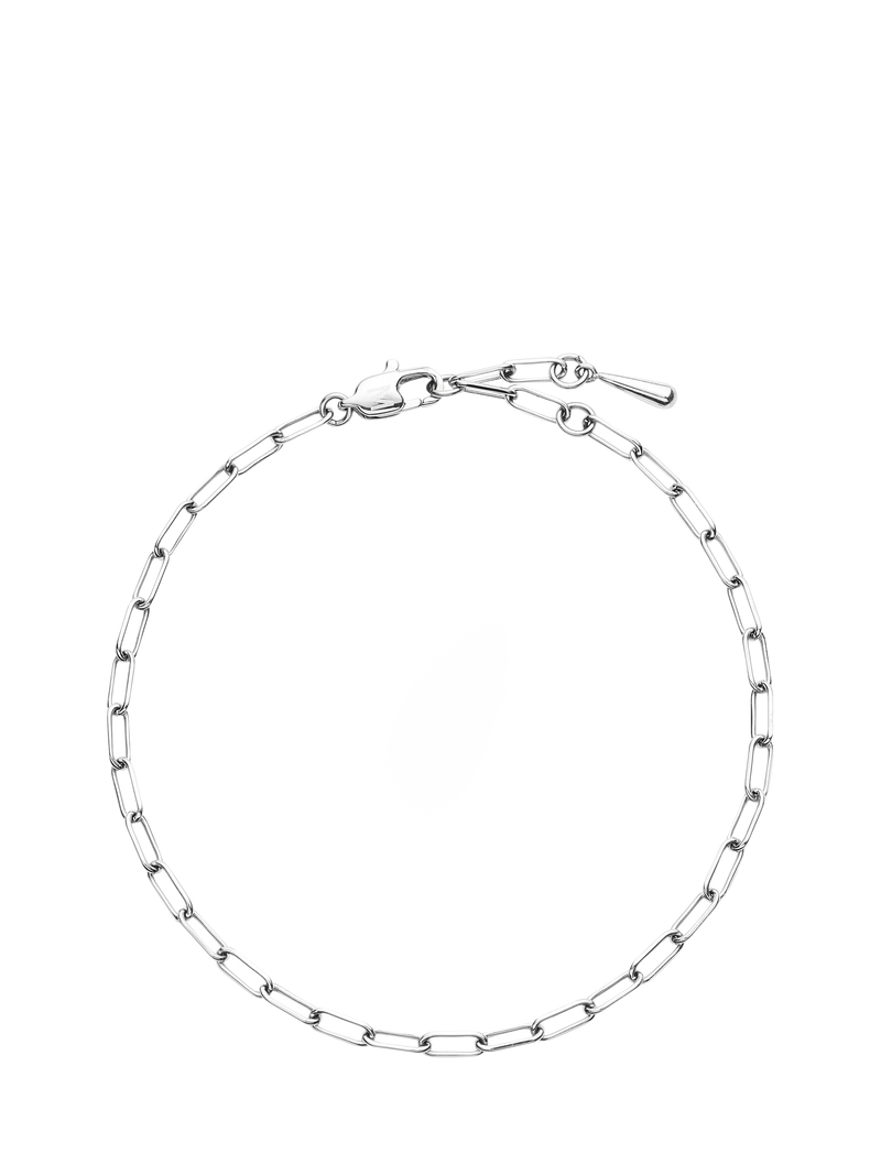 Missoma Mini Paperclip Chain Bracelet, Silver