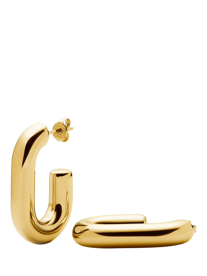Missoma chubby oval hoop earrings gold - British product