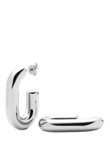 John Lewis Missoma Chubby Oval Hoop Earrings, Silver- Buy online at McGrocer