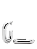 Missoma chubby oval hoop earrings, silver (British brand)