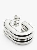 Missoma chubby oval hoop earrings, silver (British brand)