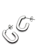 Missoma Chubby Oval Hoop Earrings, Silver