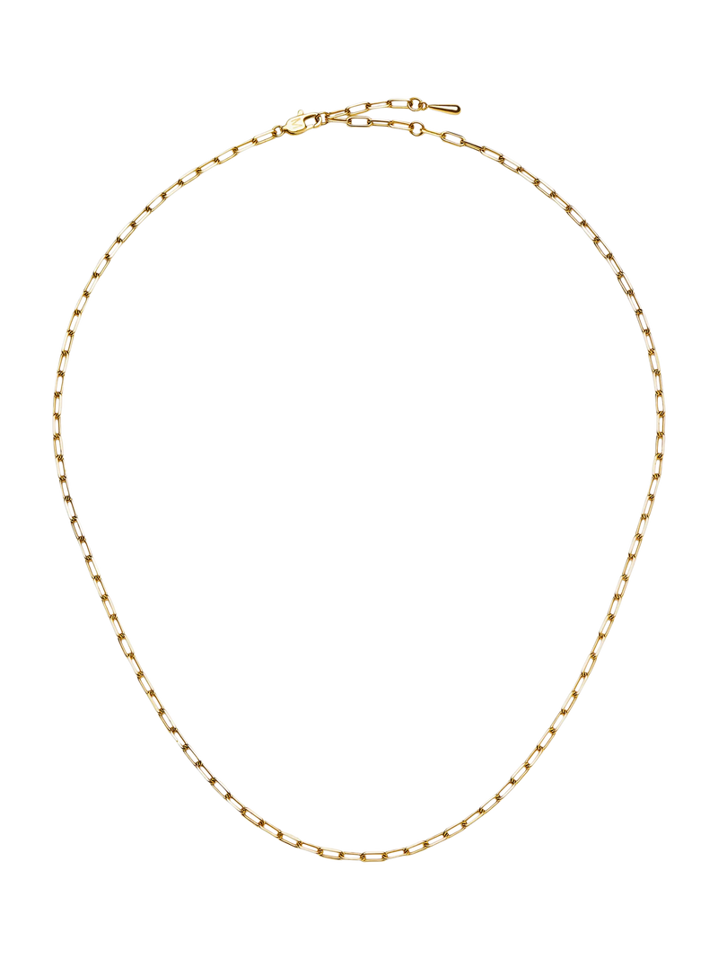 Missoma mini paperclip chain necklace gold 45cm, UK version