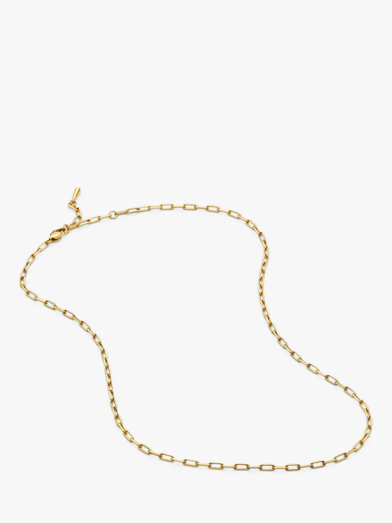 Missoma mini paperclip chain necklace gold 45cm, UK version