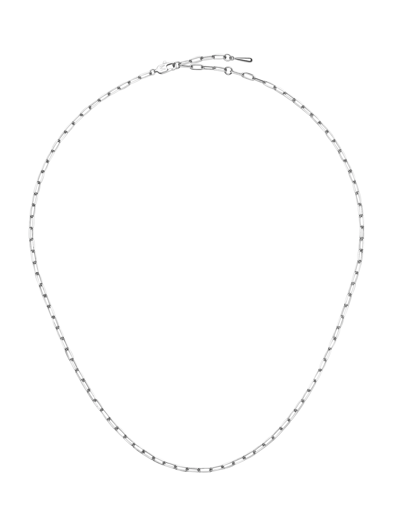 Missoma mini paperclip chain necklace silver (British brand)