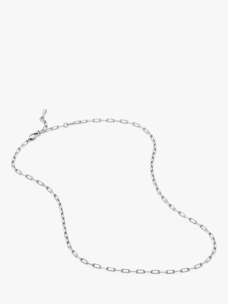Missoma mini paperclip chain necklace silver (British brand)