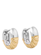 John Lewis Astley Clarke Aurora Weave Mixed Metal Hoop Earrings, Gold/Silver- Buy online at McGrocer