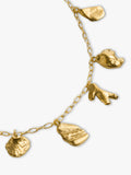 Monica Vinader gold shell charm bracelet, imported from the UK