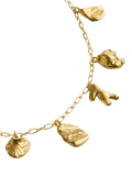 Monica Vinader gold shell charm bracelet, imported from the UK