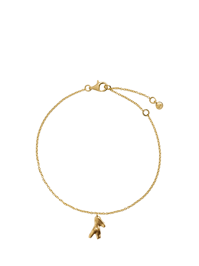 Monica Vinader coral fragment chain necklace, gold, imported from the UK