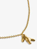 Monica Vinader coral fragment chain necklace, gold, imported from the UK