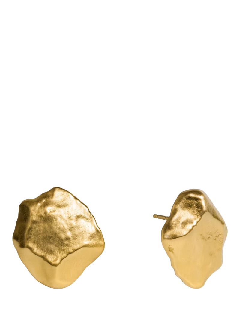 Monica Vinader Fragment large stud earrings gold - British product